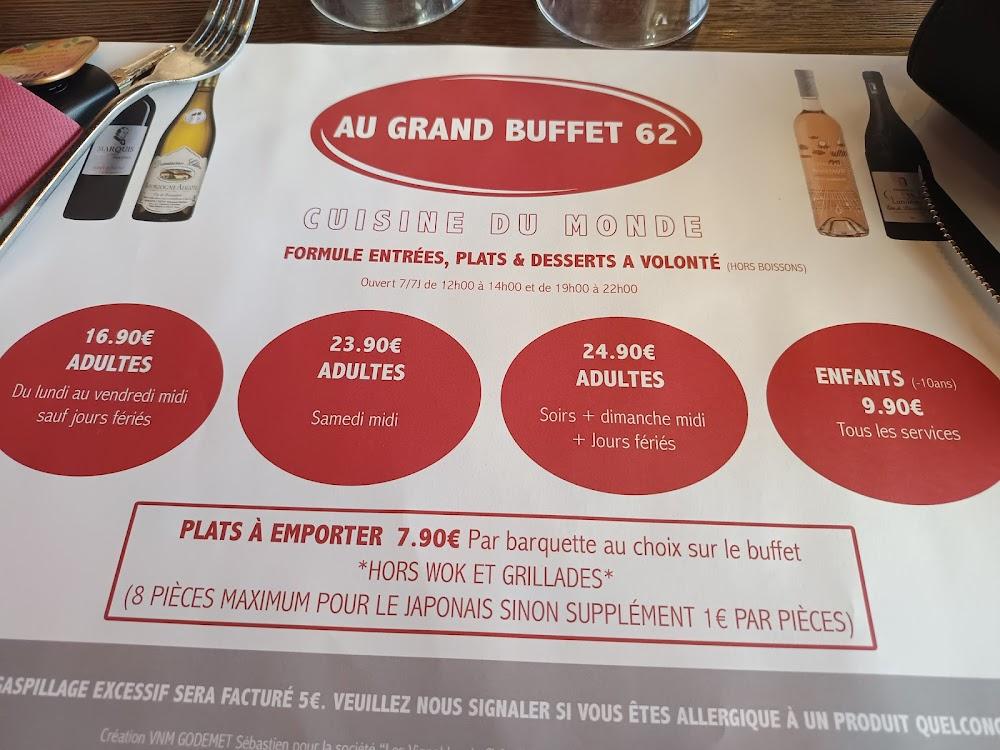 Au Grand Buffet 62 - Menu Image 3